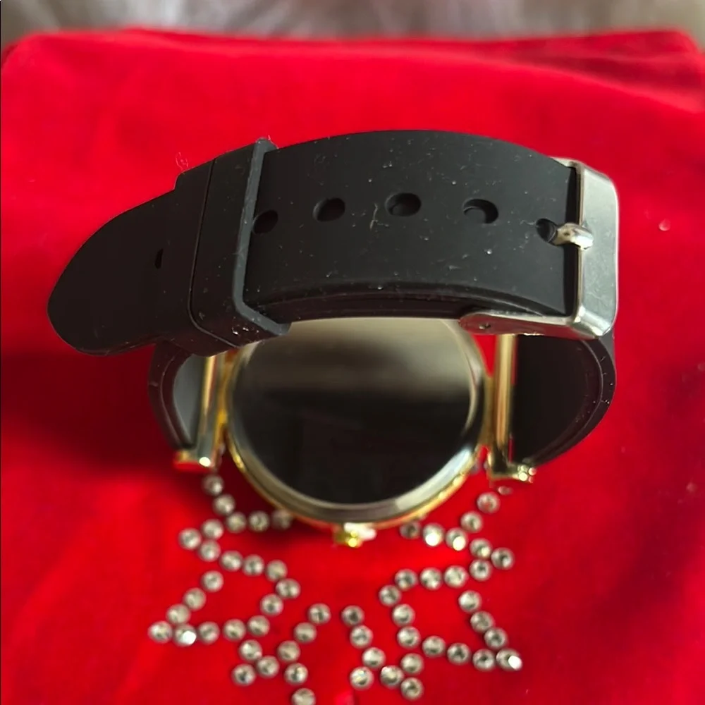 Michael Marc Black and Gold Watch